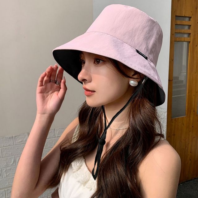 여자 방풍로프 베이직 양면 버킷햇 리버시블 사파리