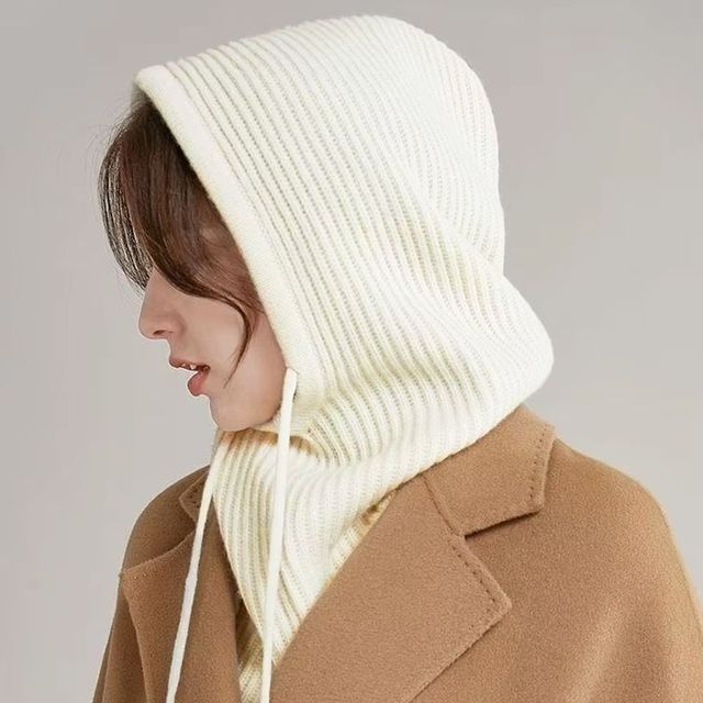 패션소품 넥워머 토피얼 골지 바라클라바 후드 넥워머 데일리 기본