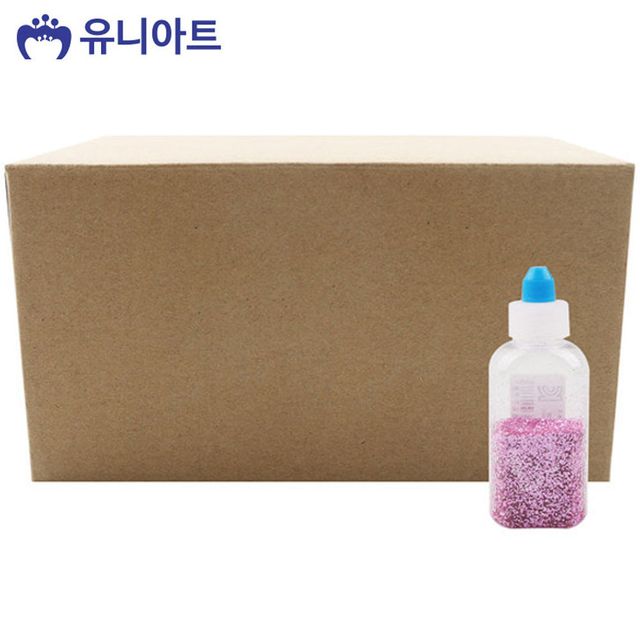 메탈 반짝이 가루 분홍 20개입 미술놀이 재료