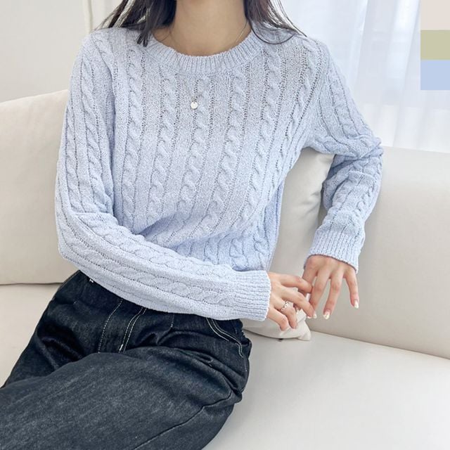 WL CAT 1008 여자부르클린 꽈배기니트