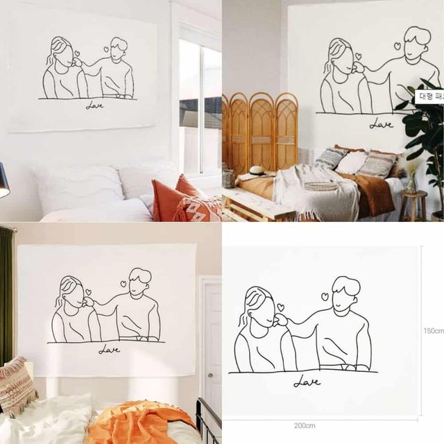 패브릭 포스터 볼콕하트 L 패브릭가림막 가림천