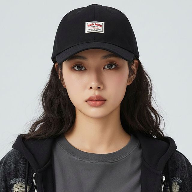 숏챙 볼캡 남녀 패치 로고 캐주얼 짧은챙 야구모자 3색