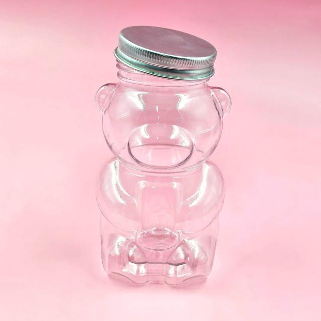 투명 곰돌이 용기 350ml 구디백 디저트 포장 보관병