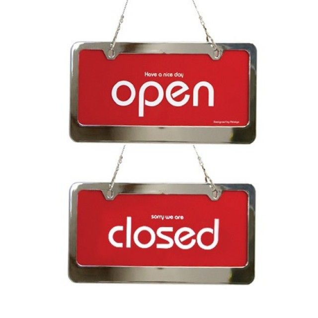 아트사인 OPEN CLOSED 표지판 빨강 7803 310x160mm