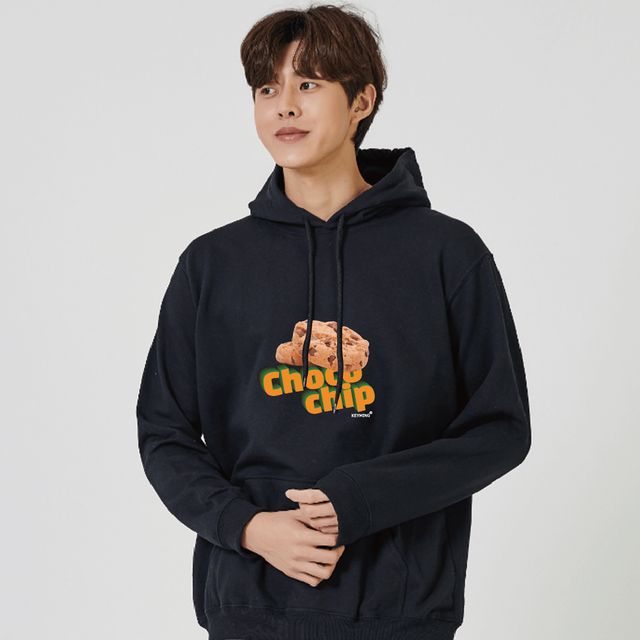 키밍 초코칩 과자 초코과자 맨투맨 후드티 - 달콤한 그래픽 후드