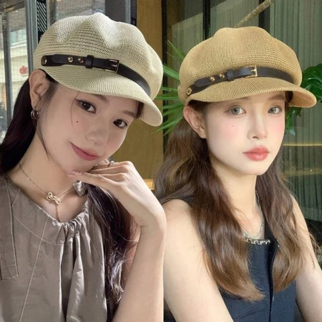여성 뉴스보이 캡 모자 여름 짠입