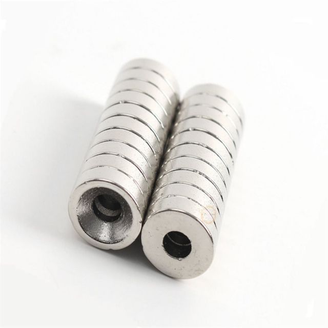 네오디뮴 원형사라 자석 20p 11.5x4.5mm 홀8/4 소형자석 문구용원형자석 둥근자석
