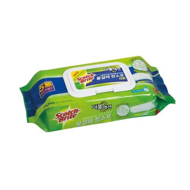 3M 청소용품 물걸레 청소포 더블액션 대형 (20매)