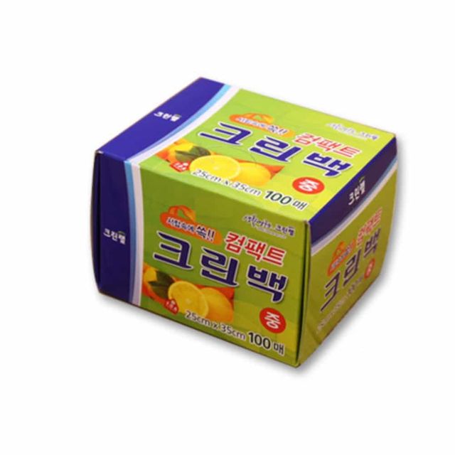 크린백 컴팩트 중 100매 일회용비닐백 비닐백 위생백