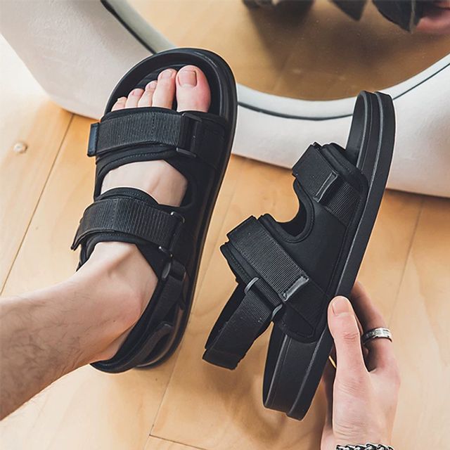 캐주얼 무드 데일리 찍찍이 2컬러 샌들