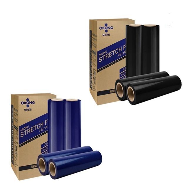 오공 스트레치필름20X500X400(청색/흑색)-낱개1롤