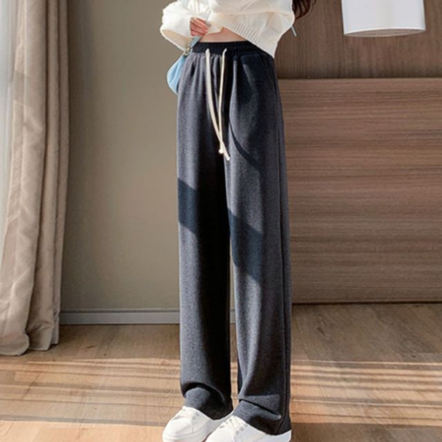 와일드 일자핏 데일리 여성 밴딩 팬츠 바지