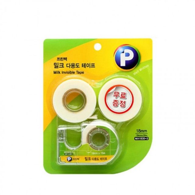 18x30 3 리필2and디스펜서 MA1830 밀크테이프 프린텍