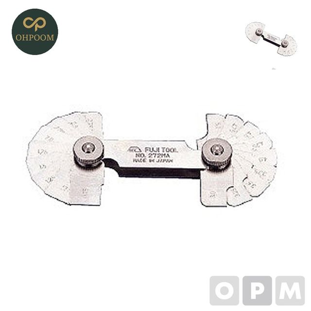 곡률측정기 형상게이지 래디어스게이지 1/2R 게이지 1.1 2.0mm 1EA