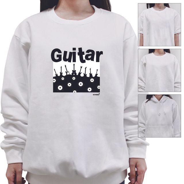 키밍 guitar 티셔츠 남녀공용 반팔 후드 맨투맨