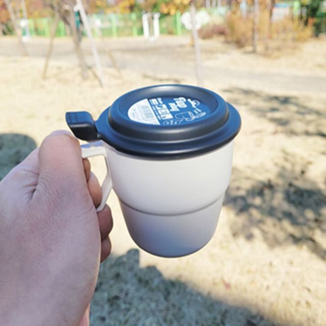 플랩 머그컵 뚜껑컵 등산컵 캠핑용 머그