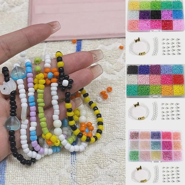 DIY 비즈공예재료 15색 세트 만들기 DIY 키링 공예품