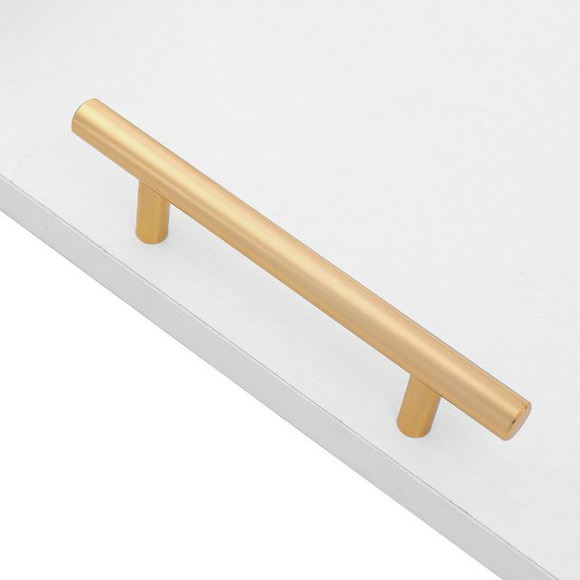 가구손잡이 일자 솔리드 옷장손잡이 골드 2구손잡이 장식장손잡이
