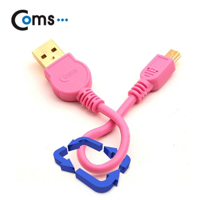 Coms 스트롱 미니 케이블 USB to 미니 5핀 핑크