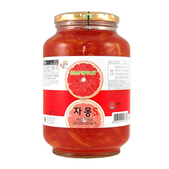 꽃샘 자몽S 2kg 자몽차 액상차 과일 드레싱 잼대용