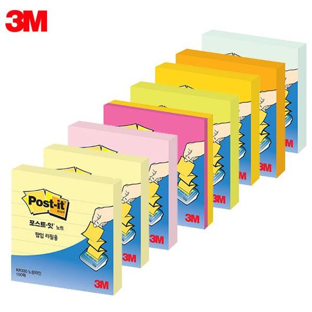 3M 팝업 리필 KR 330 1패드 포스트잇 2개