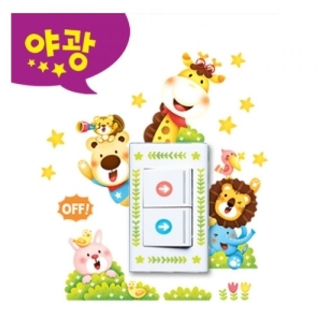다용도 스위치커버 스티커 숲속동물 FDT-88002