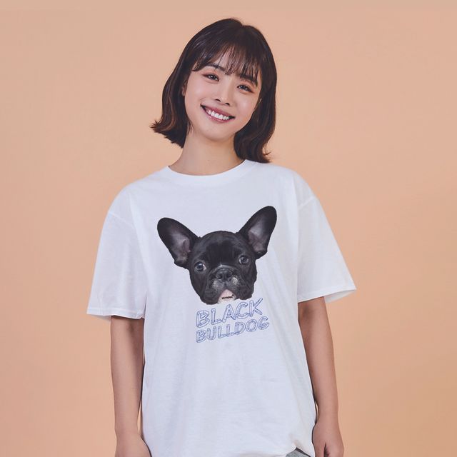 키밍 불독 남자반팔티 여행티셔츠 20대티셔츠 - 강렬한 인상