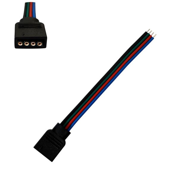 RGB LED스트립바 라운드 헤더핀 연결 커넥터 블랙 2.54mm 암 (HAL5517)