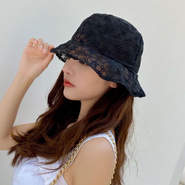 여성 시스루 패션 모자 버킷햇 비치모자 벙거지모자