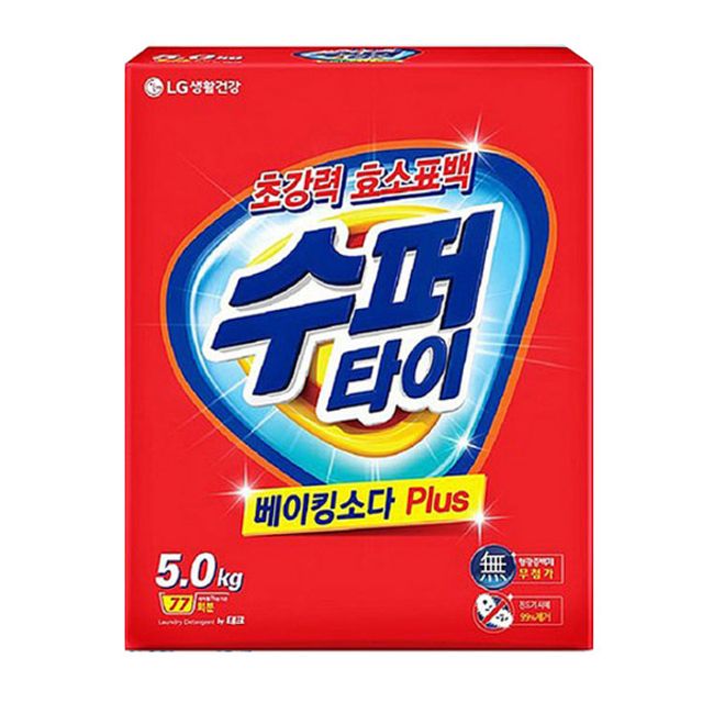 LG생활건강 수퍼타이 세탁세제 카톤 5kg 대용량 강력 세정
