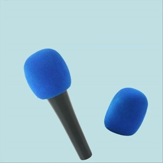 마이크 스폰지 커버 솜 파랑