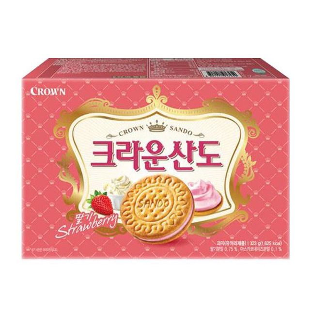 크라운산도 딸기 323g 크라운제과
