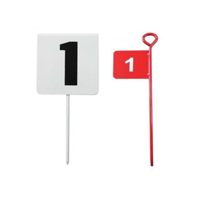 육상마커 12개1세트 총길이29cm 흰색14cm 빨강10cm