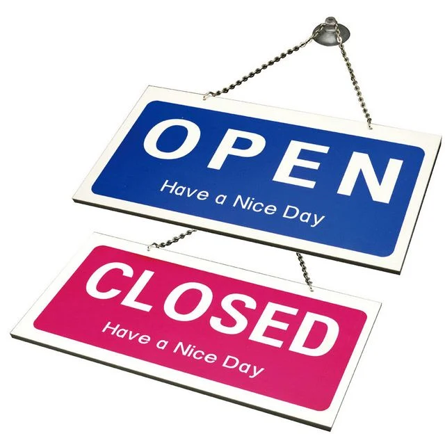 안내 표지판 CLOSED U-10001 양면 영업 OPEN 걸이용