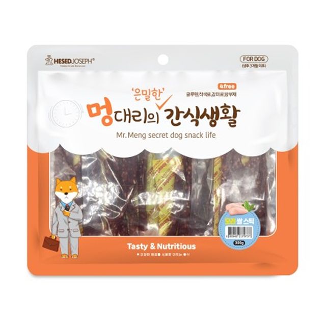 간식생활 오리쌀스틱 강아지 은밀한 300g 멍대리의