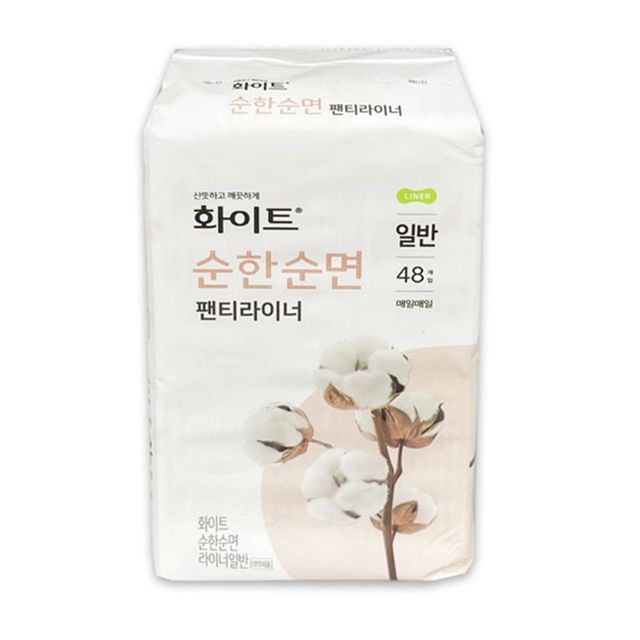 IS-SA 화이트 순한순면 팬티라이너 일반 48개입