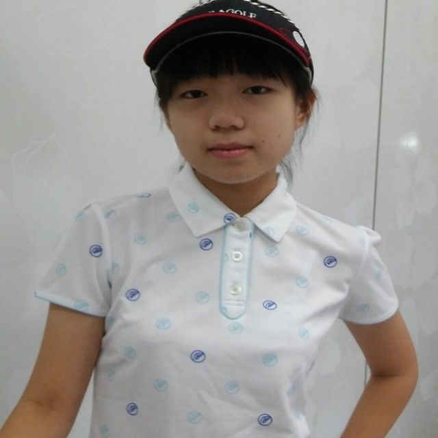 파라다이소 골프 아동 카라넥 반팔티_화이트핑크