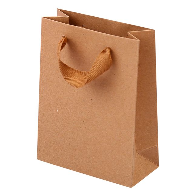 무지 크라프트 종이쇼핑백 12X16cm - 소형 포장용 친환경 쇼핑백