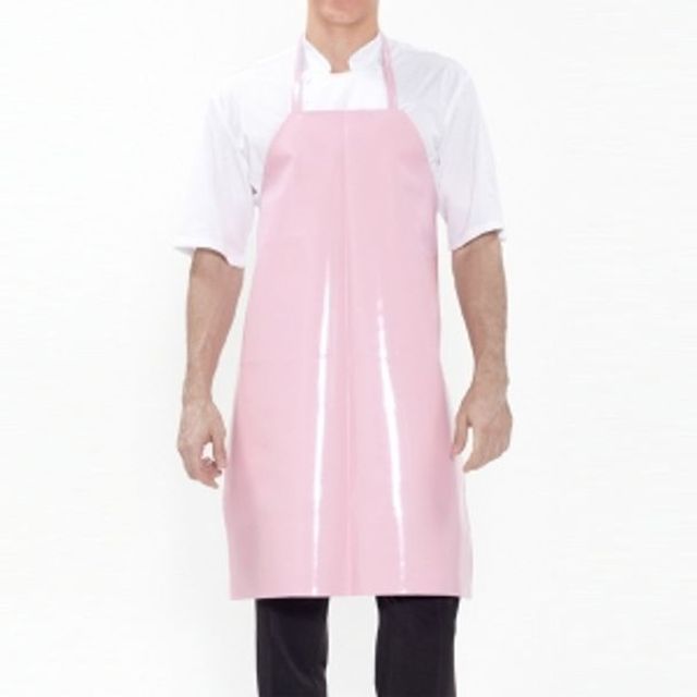 양면 목걸이형 공방 방수 주방 앞치마 핑크 미술 요리