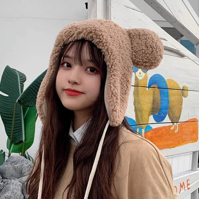 베이직 디자인 포근 소프트 귀여운 겨울 모자