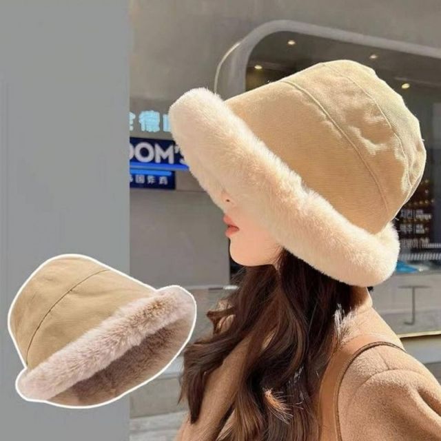 여성 겨울 뽀글이 벙거지 방한 버킷 햇