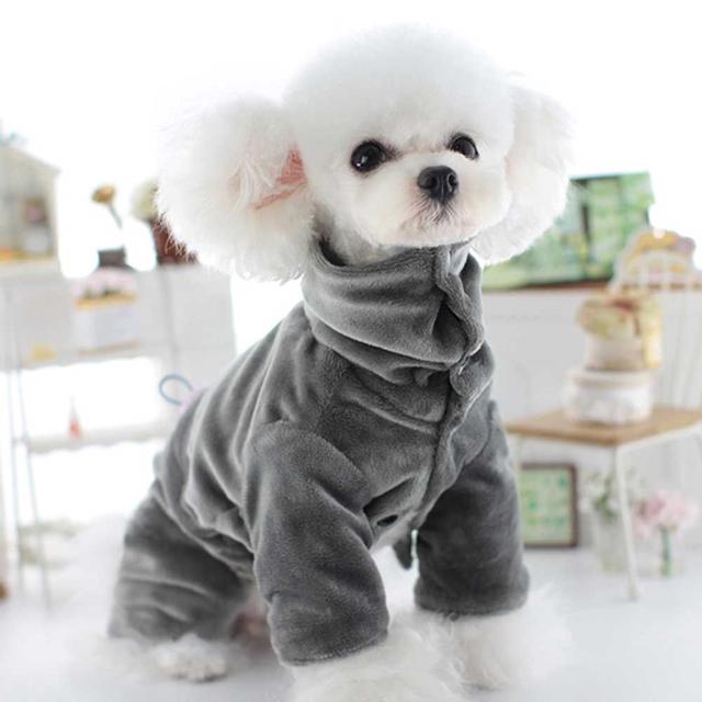 강아지 사계절 부드러운 데일리 실외 산책 올인원 옷