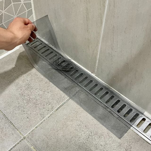 화장실 욕실 사각 배수구망 스티커 12cm 머리카락거름