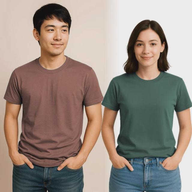 시즌 썸머 면 반팔티 남녀공용 라운드 반팔 티셔츠