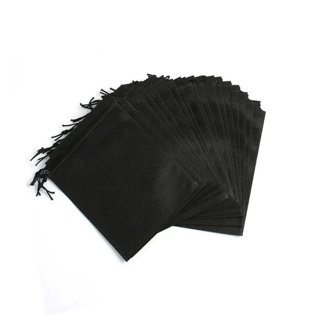 한쪽 스트링 부직포 파우치 20p세트 22x32cm 블랙 스트링파우치 부직포주머니 포장부직포