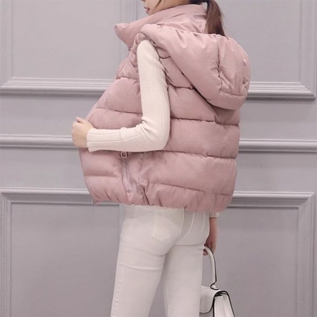 온기있는폴시즌 F/W 가벼운 패딩조끼 이지웨어 경량베스트 퀄팅 옷 데일리