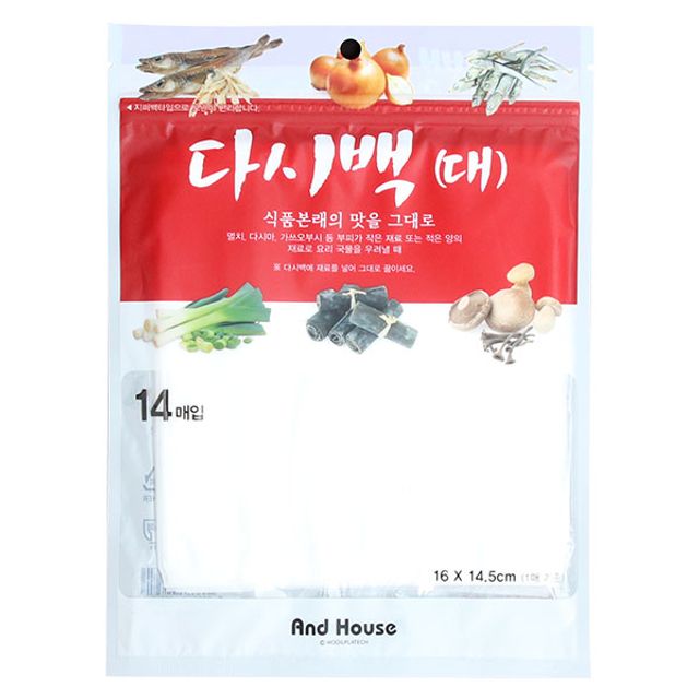 혜명몰 앤하우스 다시팩(대) 14매입 차거름망 공티백 다시통 티백필터 멸치육수