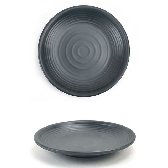 블랙 멜라민 한정식 반찬그릇 32cm 37호