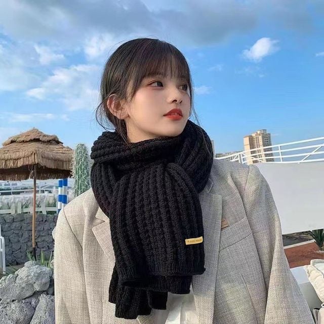 여성 봄 가을 겨울 따뜻 눈꽃 니트 목도리