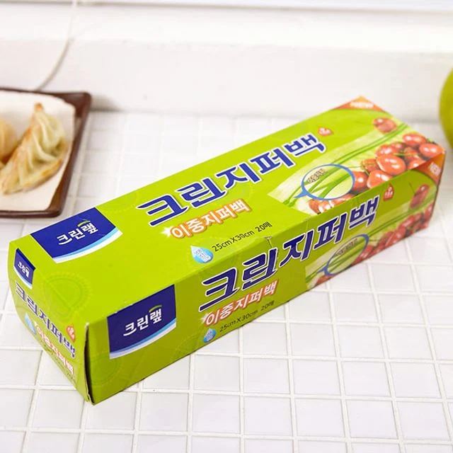 크린랩 이중 지퍼백 대형 20매 - 25x30 위생 지퍼백